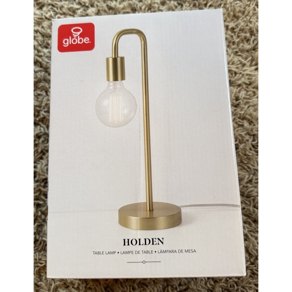 Globe Electric 67433 Holden 18" Tall Gooseneck Table Lamp - Brass *201